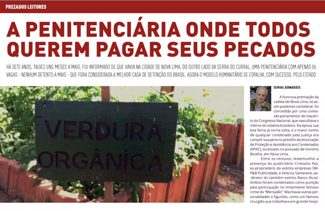 Matéria APAC Nova Lima