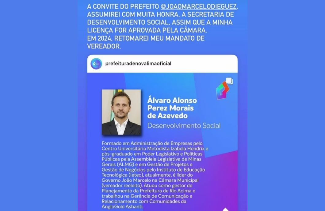 Comunicado sobre Álvaro Azevedo